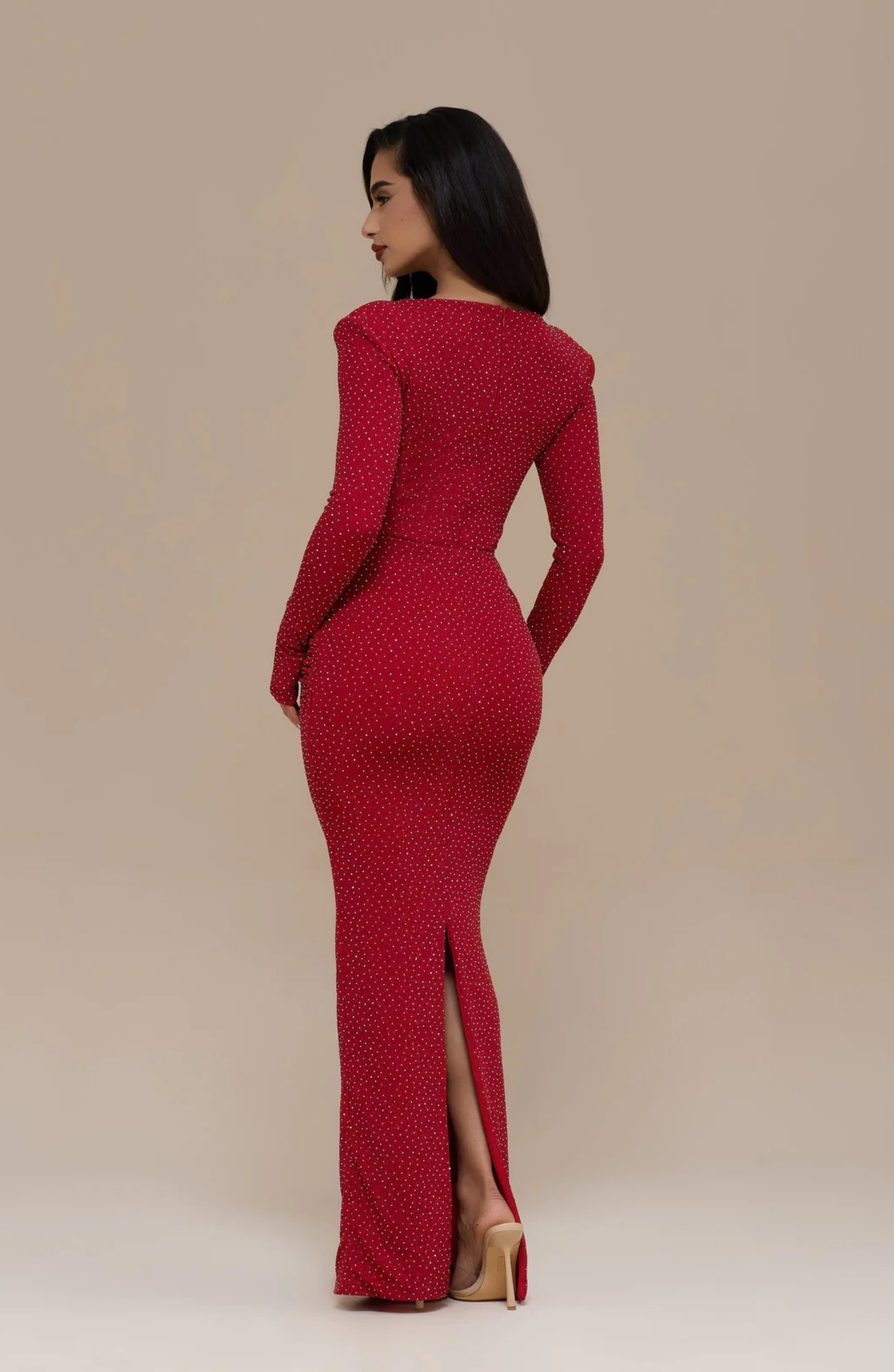 Alessia | Ruby Dusk Satin Maxi Dress