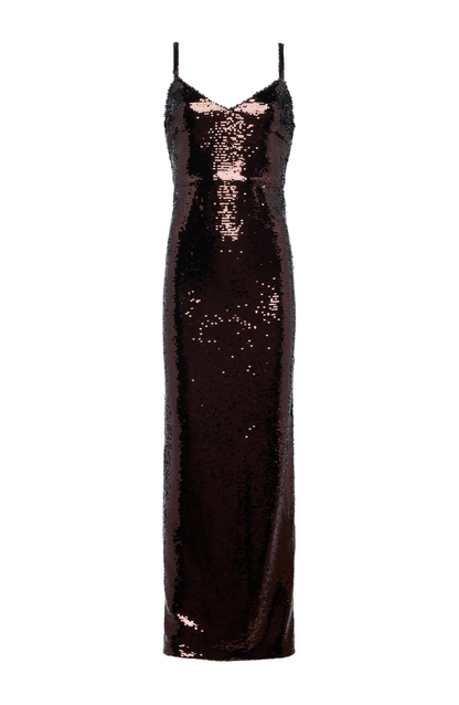 Zaryana | Starlit Bronze Maxi Dress